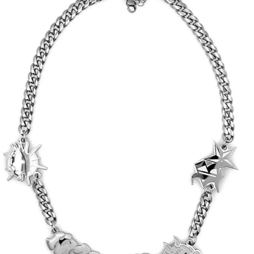 Ransom Silver Necklace with Geometric Accents